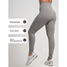 Calça Legging Yoga Clean Fitness Sem Costura Poliamida Canelada Academia Feminino Original