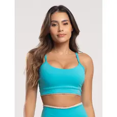 Top Fitness Poliamida element academia zero transparencia com bojo removivel feminina colorido