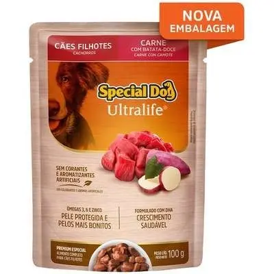 SACHÊ SPECIAL DOG CARNE C/ BATATA DOCE  CÃES FILHOTES 100 GRAMAS