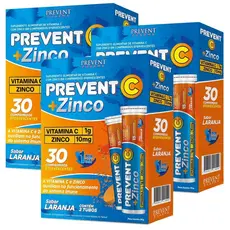 Prevent Vitamina C + Zinco 10mg Efervescente 90 Comprimidos Prevent Pharma
