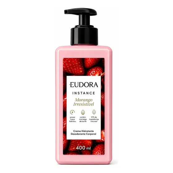 Hidratante Eudora Instance Morango Irresistivel 400ml