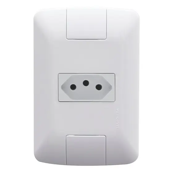 Kit 10 CONJUNTO 4X2 1 TOMADA TRAMONTINA 2P+T ARIA 10A 250V BRANCO