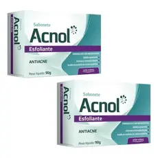 Kit 2 Sabonete Esfoliante Antiacne 90g Acnol Arte Nativa