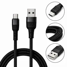 Cabo Carregador Turbo USB para Tipo C 2 Metros 3.4A Nylon Original X-cell