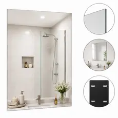 Espelho Retangular 40cm x 60cm Decoração Cassa Sala Banheiro com Suporte