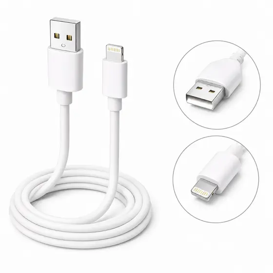 Cabo Carregador USB para Lightning 2.4A 1 Metro iPhone Original Kapbom