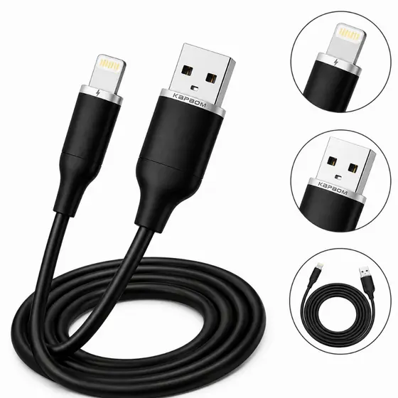 Cabo Celular USB para iPhone Carregador Rápido 4.8A Original Kapbom