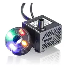 Motor Bomba Submersa Bivolt Bombinha Fonte Aquário Luz Led BOM-8702