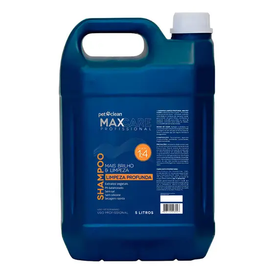 Shampoo Condicionador Linha Max Premium Pet Shop 5 Litros Cachorro e Gato Pet Clean