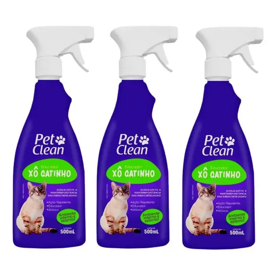 Kit 3 Xô Gatinho Pet Clean Educador Sanitário - 500ml