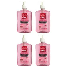 Kit 4 Álcool Em Gel Para Mãos Pure Hands Morango 500ml