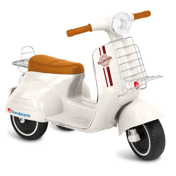 Lambreta Infantil Elétrica Banderetta 6v Branca Bandeirante 2897