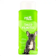 Talco Banho a Seco Pet Clean Filhote 100g Cuidado Diário