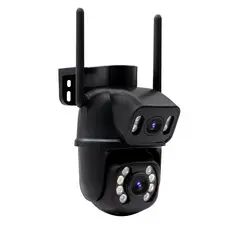 COIBEU Camera Externa Ip a Prova D'água Wifi Dupla 2 Em 1 com Visao Noturna C/ Infravermelho e Voz habilitada ICSEE