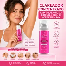 Clareador De Axilas e Virilhas Creme Clareador Partes Intimas - Clear Beauty
