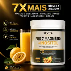 Magnésio Pro 7 + Inositol 7x Mais Magnésios 300g - Qualidade Revita Beauty