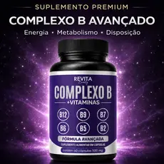 Complexo B Vitaminas B12 | B6 | B9 | Forma Ativa B6 B9 (Metilfolato) B12 (Metilcobalamina) 60 caps