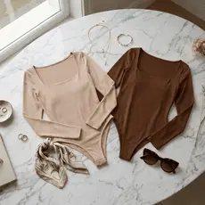 Kit 4 Body Feminino Gola Alta Manga Longa Suplex Premium Modelagem Justa Sem Transparência Inverno
