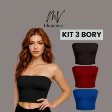 Kit 3 Top Tube Tomara que Caia Suplex Premium Tecido Leve para o Calor de Verão