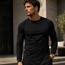Camiseta Térmica Masculina UV Manga Longa Dry Fit Academia Fitness Corrida Caminhada Proteção Solar Premium
