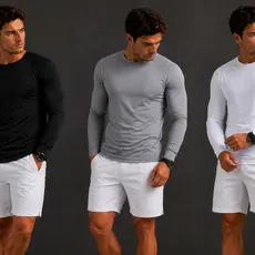 Kit 3 Camiseta Dry Fit Masculina Manga Longa Básica Casual Academia Slim Fit