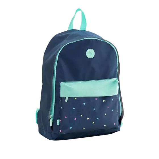 Mochila Escolar Feminina Enjoy Azul Marinho e Turquesa - BRW