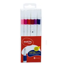 Caneta Fineliner 0,4mm Tons Lilas e Vermelhos - Molin