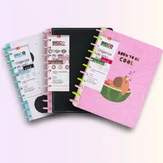 Caderno de Disco de Folhas Reposicionáveis Tipo Inteligente