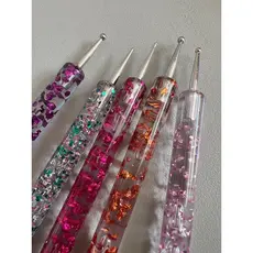 Kit 5 Boleadores Pinceis Ponta Dupla De Unha