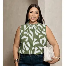 Blusa Plus Size G1 G2 Estampada | Tecido Duna de Alta Qualidade Moda Casual Feminina