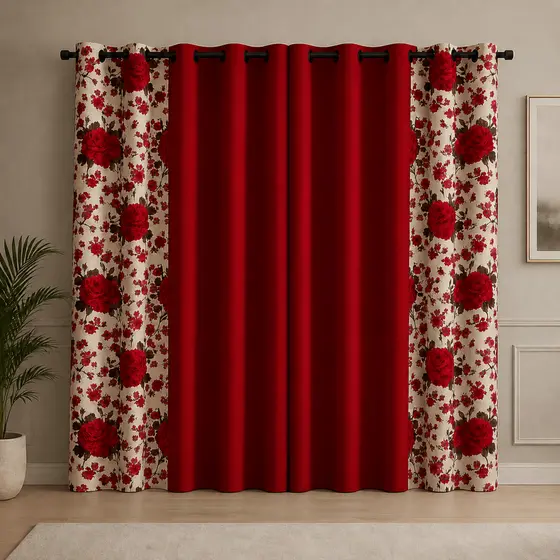 Cortina de Sala Rosare Estampada 200x170 Luxo Alta Qualidade A Pronta Entrega