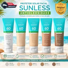 Protetor Solar Facial Antioleosidade com Base Matte Sunless FPS 60 40g