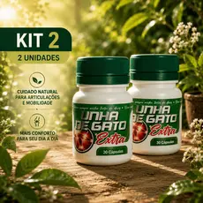 Kit 2 | Unha de Gato Extra Original 100% Natural 30 Cápsulas Articulações e Mobilidade