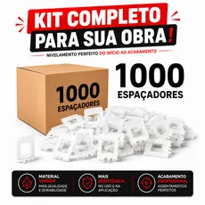 Kit Espaçador Nivelador Slim 1000 Peças Nivelamento Piso Porcelanato One Shop