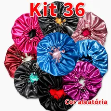 Atacado- Kit (Duzia) Toucas De Cetim Antifrizz Dupla Face com REGULADOR para Box Braids Cabelos Revenda