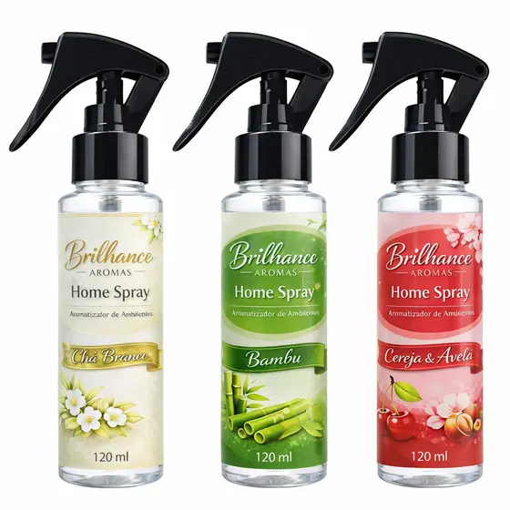 KIT 3 ou 1 Aromatizador Perfume Ambientes Odorizante 120ml Tecidos, Casa, Banheiro, Cheirinho Chá Branco