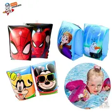 Boia de Braço Inflável Infantil Homem Aranha Mickey Mouse Minnie Frozen Princesas Boia Piscina