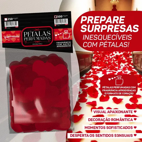 PÉTALAS PERFUMADAS PARA UM AMBIENTE ROMÂNTICO E PERFUMADO DE AMOR