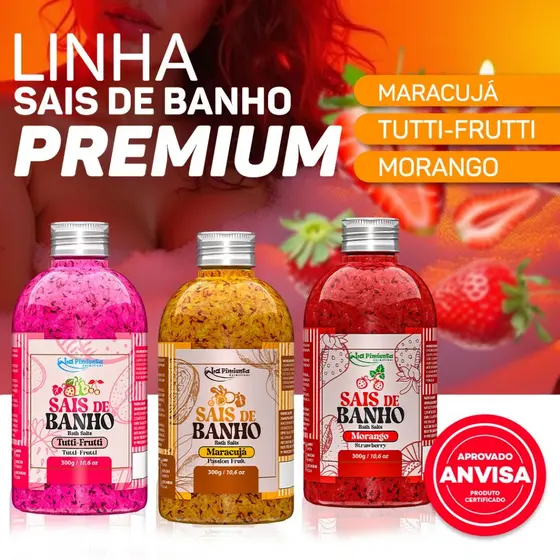 SAIS DE BANHO PREMIUM SUPER CONCENTRADO PARA O JOB NA HIDRO BANHEIRA OU CHUVEIRO LA PIMIENTA!
