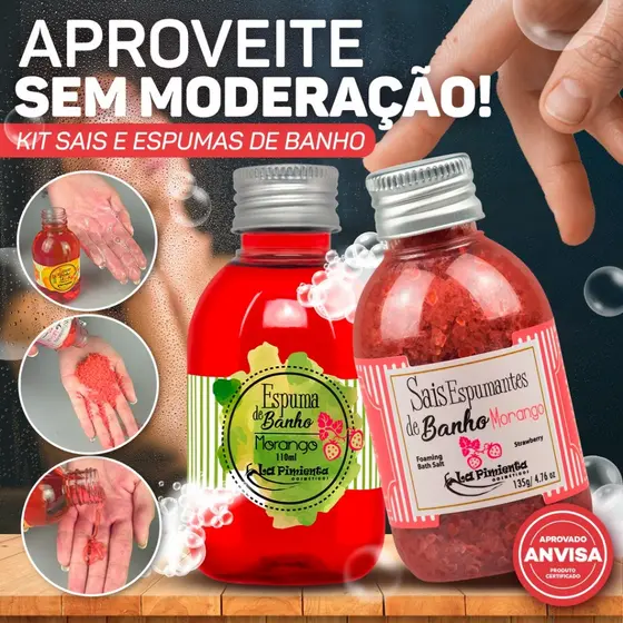 RELAXE EM QUALQUER LUGAR COM O KIT SAIS: CHUVEIRO, BANHEIRA OU JACUZZI- CUIDE-SE!
