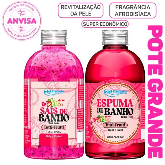 KIT SAIS E ESPUMAS DE BANHO SENSUAL E AFRODISÍACO PARA BANHEIRA DE HIDROMASSAGEM, OFURÔ, BANHEIRO
