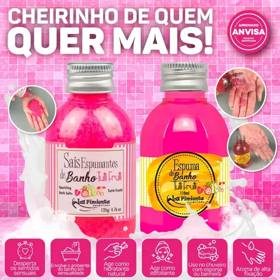 SAIS E ESPUMA DE BANHO COM AROMAS SOFISTICADOS PARA RELAXAR