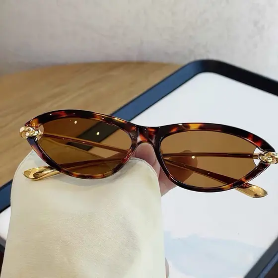 Oculos de Sol Oval de nó olho de gato 2026 internet celebridade influencer famosas novo modelo 2026
