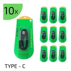 Kit Com 12 Cabo Usb 25w Turbo Compatível V8 Type C iPhone