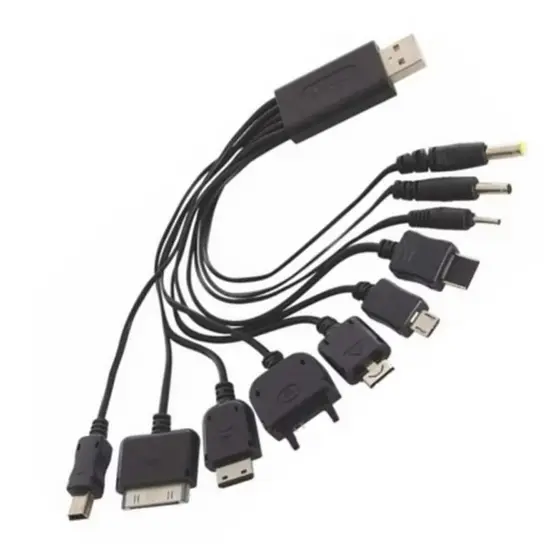 Cabo USB Universal Multi Carregador 10 Em 1 LE-9013P IT Blue Multi Entradas Carga