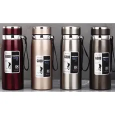 Garrafa 1000ml Inox Térmica Com Infusor Prata Dourada De Água Café Parede Dupla Com Alça-Para envio imediato