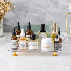 Organizador de Cosméticos e Maquiagem Transparente Multiuso Bandeja Ideal Para Perfumes Comoda