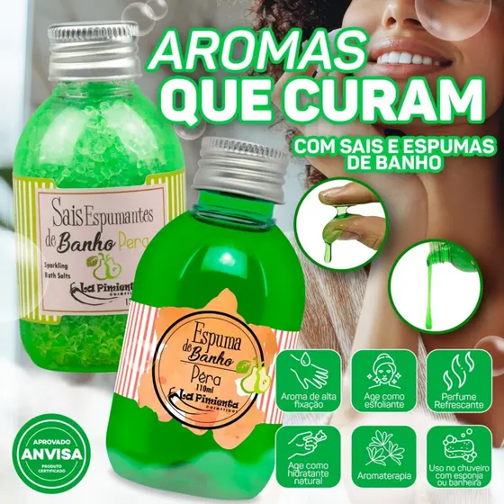 SAIS E ESPUMA DE BANHO RELAXANTES PARA UM SPA RECONFORTANTE