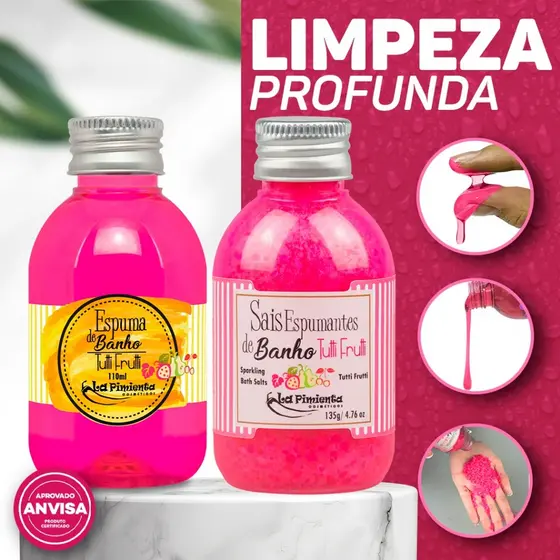COMBINE SAIS E ESPUMA DE BANHO PARA UM BANHO TRANQUILO