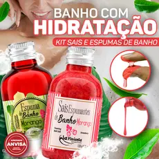 SAIS E ESPUMA DE BANHO PREMIUM RELAXANTE PARA UM BANHO DE SPA